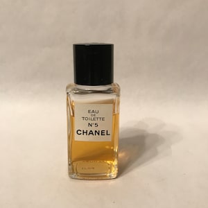 Chanel No 5 Eau de Toilette, 3/4 Full Bottle Collectible Chanel Collectible Bottle, Partial 1.7 Fl. Oz. Size, Splash Flacon Bottle, New York