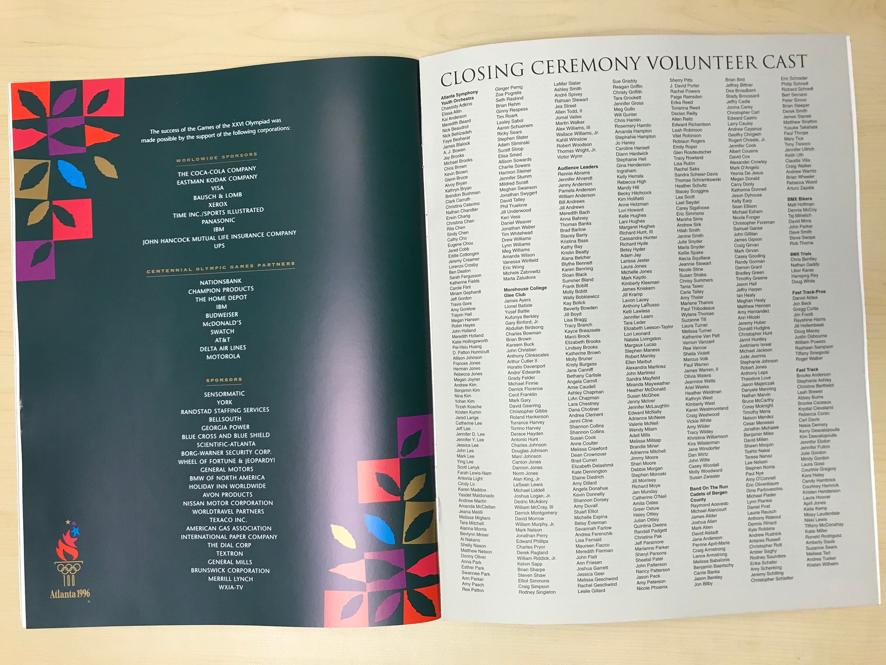 1996 アトランタオリンピック 記念冊子 カタログ プログラム 1996 アトランタオリンピック 記念冊子 カタログ プログラム