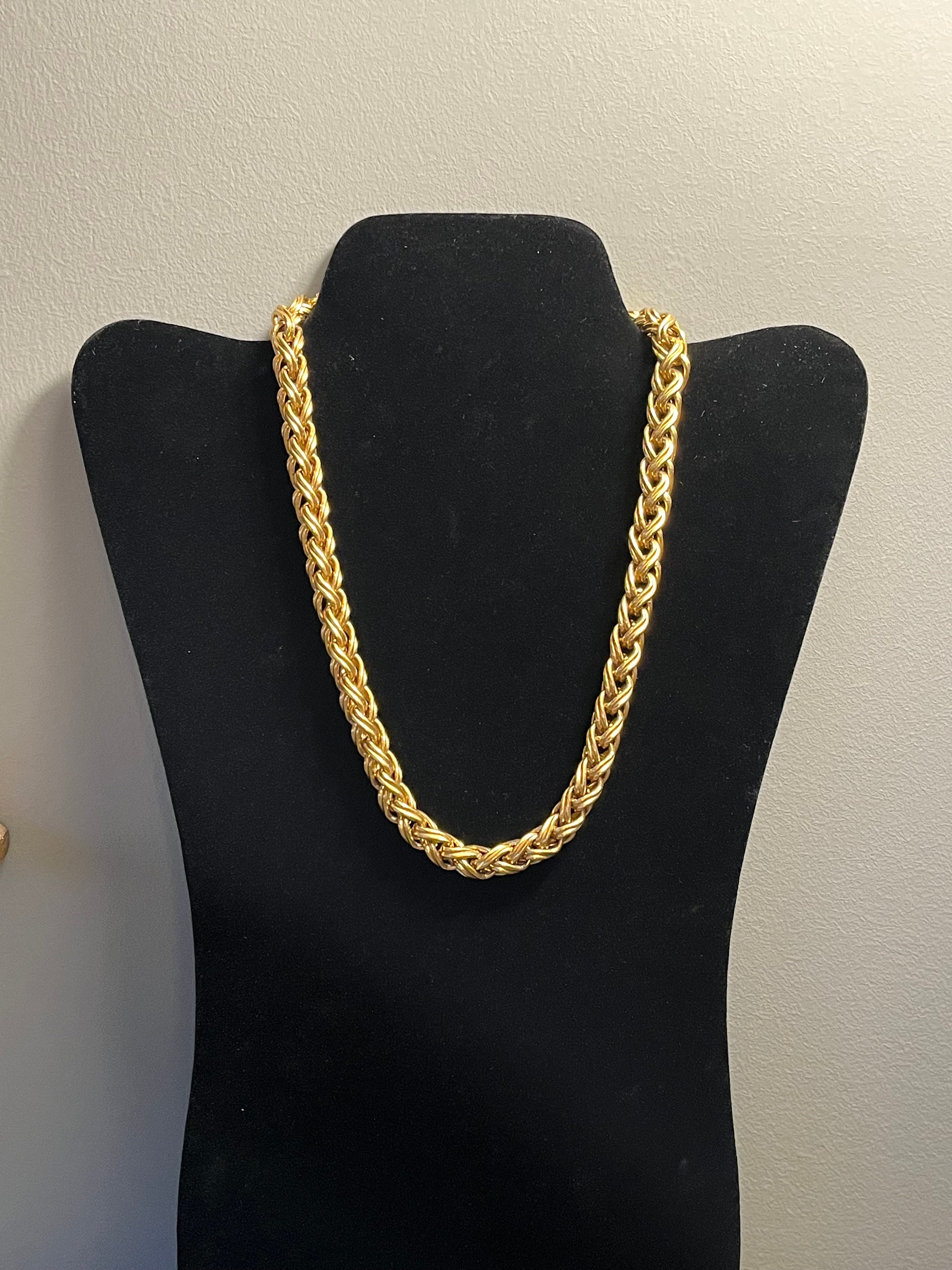 Napier Yellow Beaded Necklace Long Plastic Vintage Costume