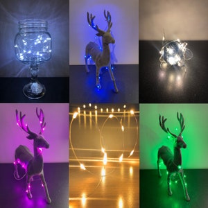 Submersible Waterproof String Fairy Lights, 20 LED per String. Wedding, Event, Vase, Christmas Tree Lights. Multi Coloured