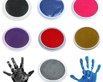 Giant Paint and Inking Pad Ideal for Childrens Hand & Foot Prints Variety of colours Black Blue Pink Purple Red Gold Silver Multi