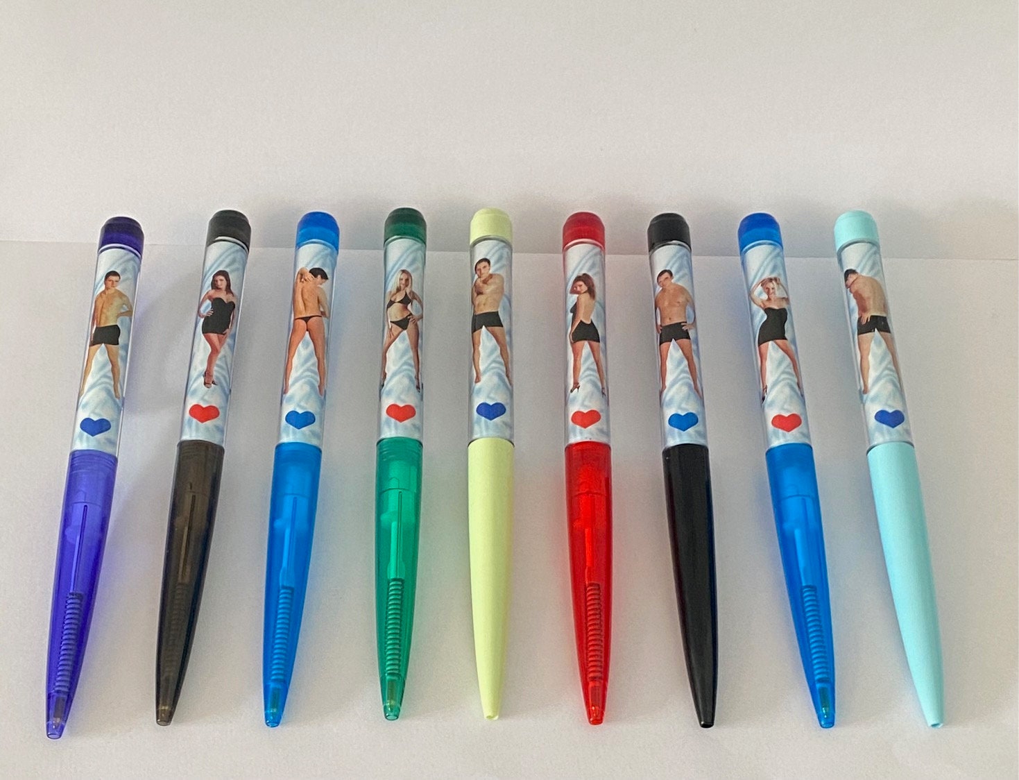 Naughty Floaty Souvenir Pen Male Strippers Collectable Tourist Vintage  Animated Ball-Point