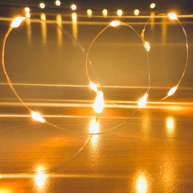 Submersible Waterproof String Fairy Lights, 20 LED per String. Wedding, Event, Vase, Christmas Tree Lights. Amber