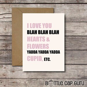 I Love You Blah Blah Blah / Funny Valentine's Day Card / image 1