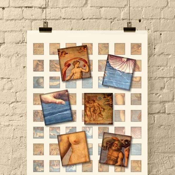 NAISSANCE de VENUS Scrabble Tile Images / Images imprimables pour Scrabble Tile Pendentifs / 0,75 pouce x 0,83 pouce Rectangle Digital Collage Télécharger