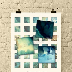 Silky OIL PAINT Art / 1x1 Inch Printable Square Images / Abstract 1 Inch Square Digital Collage Sheet for Crafts Pendants //Instant Download