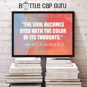 8oz The Soul Becomes Dyed Marcus Aurelius - SS Flask 8oz The Soul Becomes Dyed Marcus Aurelius - SS Flask