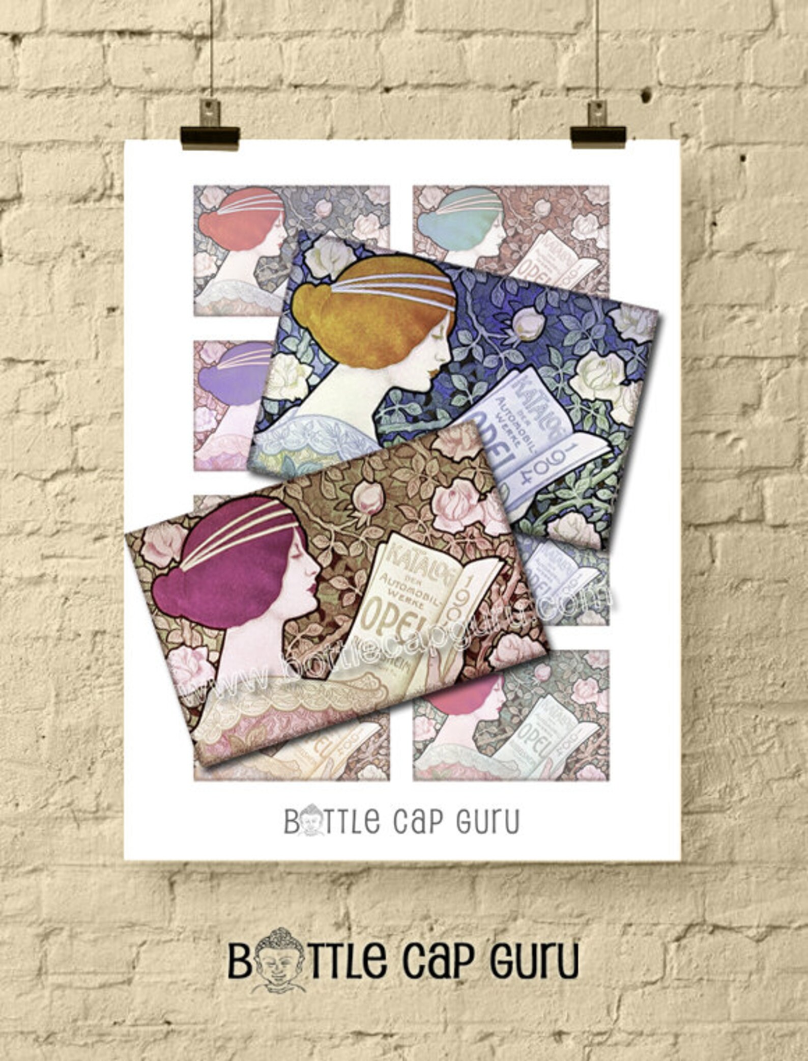 1904 Art Nouveau / Printable Images for Gift Tags Etsy