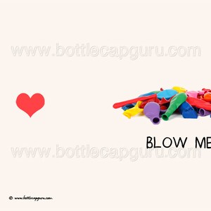 Funny Birthday Card / BLOW ME / Balloons Card / Printable Cards for Him ...