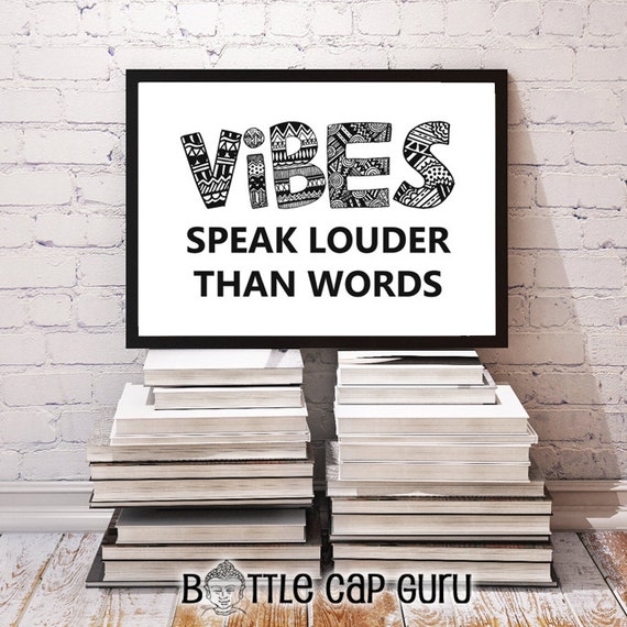 Vibes Quote Art Print / Printable Wall Art Decor Poster / | Etsy