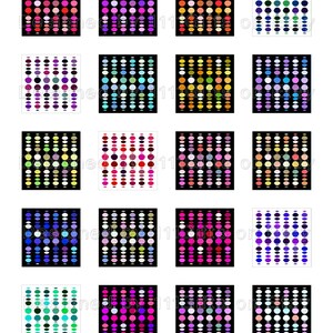 1.5 Inch Squares Digital Collage Sheet * Retro Lens Patterns for ...