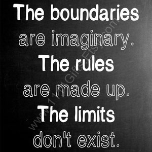 Inspirational Poster: The Boundaries are Imaginary, the Rules are Made Up, the Limits Dont Exist / Motivational Quote // Printable, Download image 2