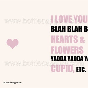 I Love You Blah Blah Blah / Funny Valentine's Day Card / image 2