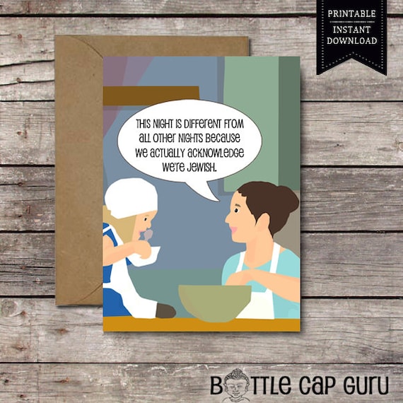 Druckbare Lustige Pessach Karte Diese Nacht Ist Anders Als Etsy
