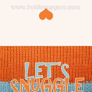 Let's Snuggle / Romantic Winter Sweater Greeting Card for a Cold Day / Valentines Day Card For Him or Her // Printable, Instant Download image 2