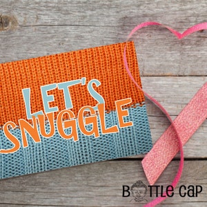 Let's Snuggle / Romantic Winter Sweater Greeting Card for a Cold Day / Valentines Day Card For Him or Her // Printable, Instant Download image 1