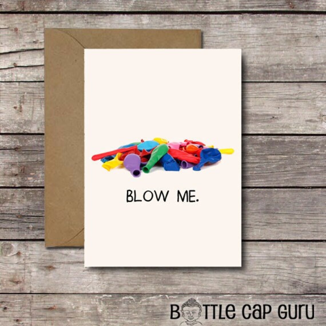 Funny Birthday Card / BLOW ME / Balloons Card / Printable Cards for Him ...