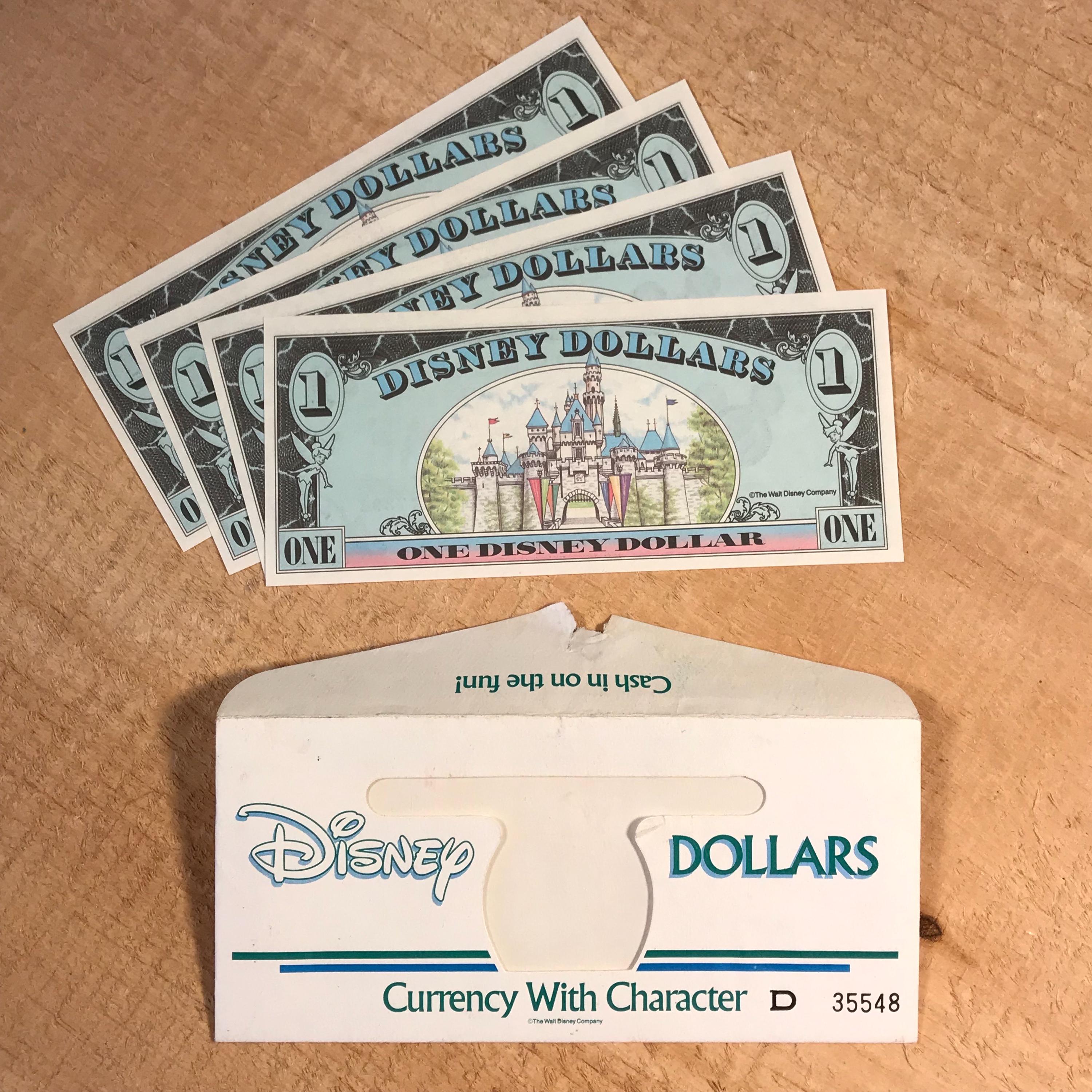 Disney Dollars • 1990 • Set of 4 • Mint/uncirculated - Etsy