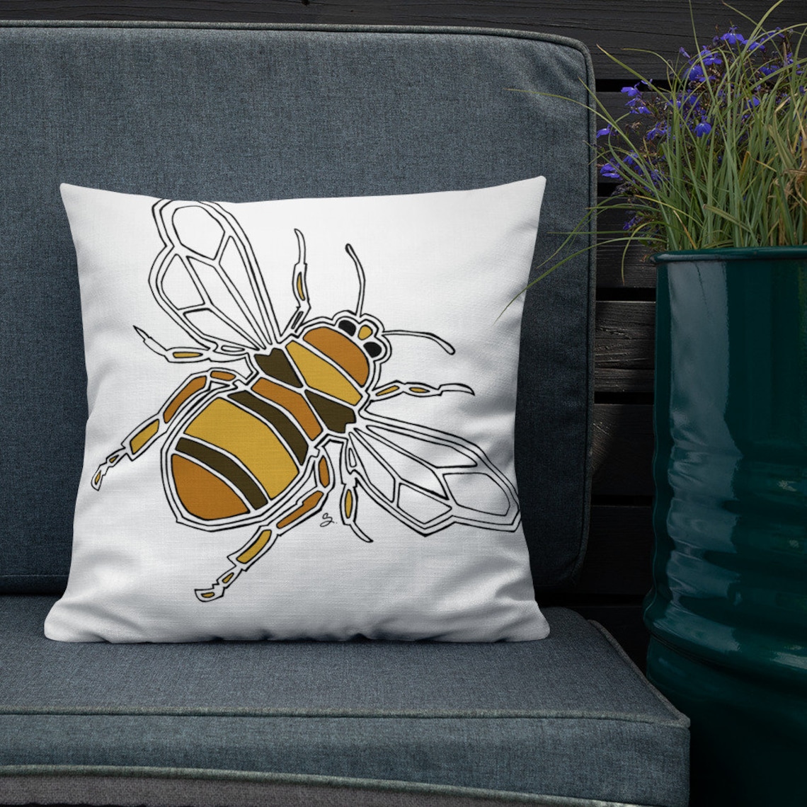 Honey Bees Pillow I. Etsy
