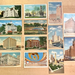 Vintage Postcards • Illinois • 13 piece set