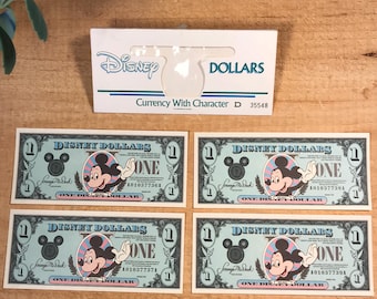 Disney Dollars • 1990 • Set of 4 • Mint/Uncirculated