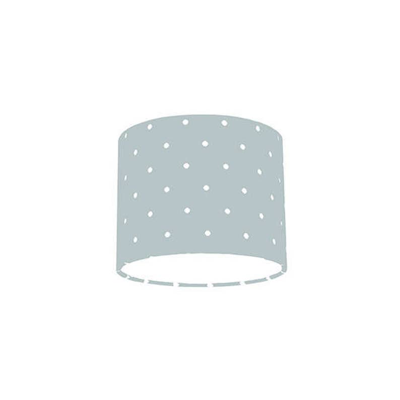 Clarke And Grey Spotty Dotty Polka Dot Drum Lamp Dotty Polka Dot Drum Lamp, Grey And White Polka Dot Lamp Shade