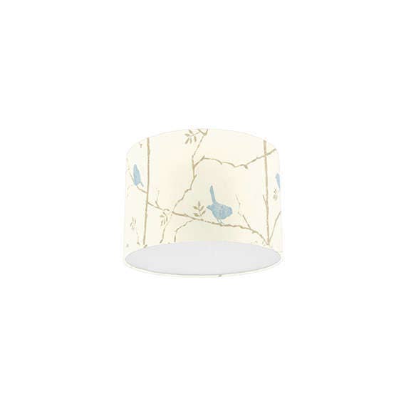 Sanderson Dawn Chorus Mineral Blue Bird Fabric Drum Lamp Shade Sanderson Dawn Chorus Mineral Blue Bird, Fabric Drum Lamp Shades