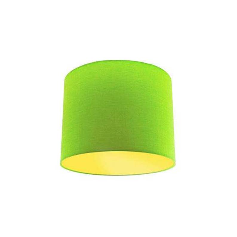 Lime Green Lamp Shade With Primrose Lining