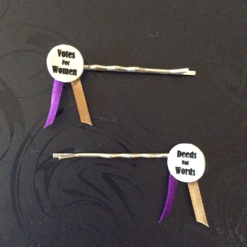 Handmade American Suffragette Hair Slides Bobby Pins Etsy