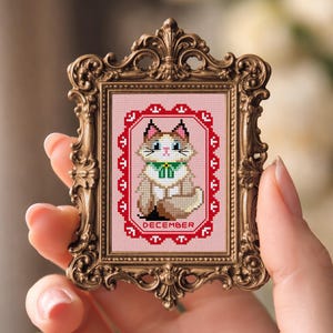 ラグドールの子犬の猫の肖像画クロスステッチパターン、パターンキーパー＆サガファイル
