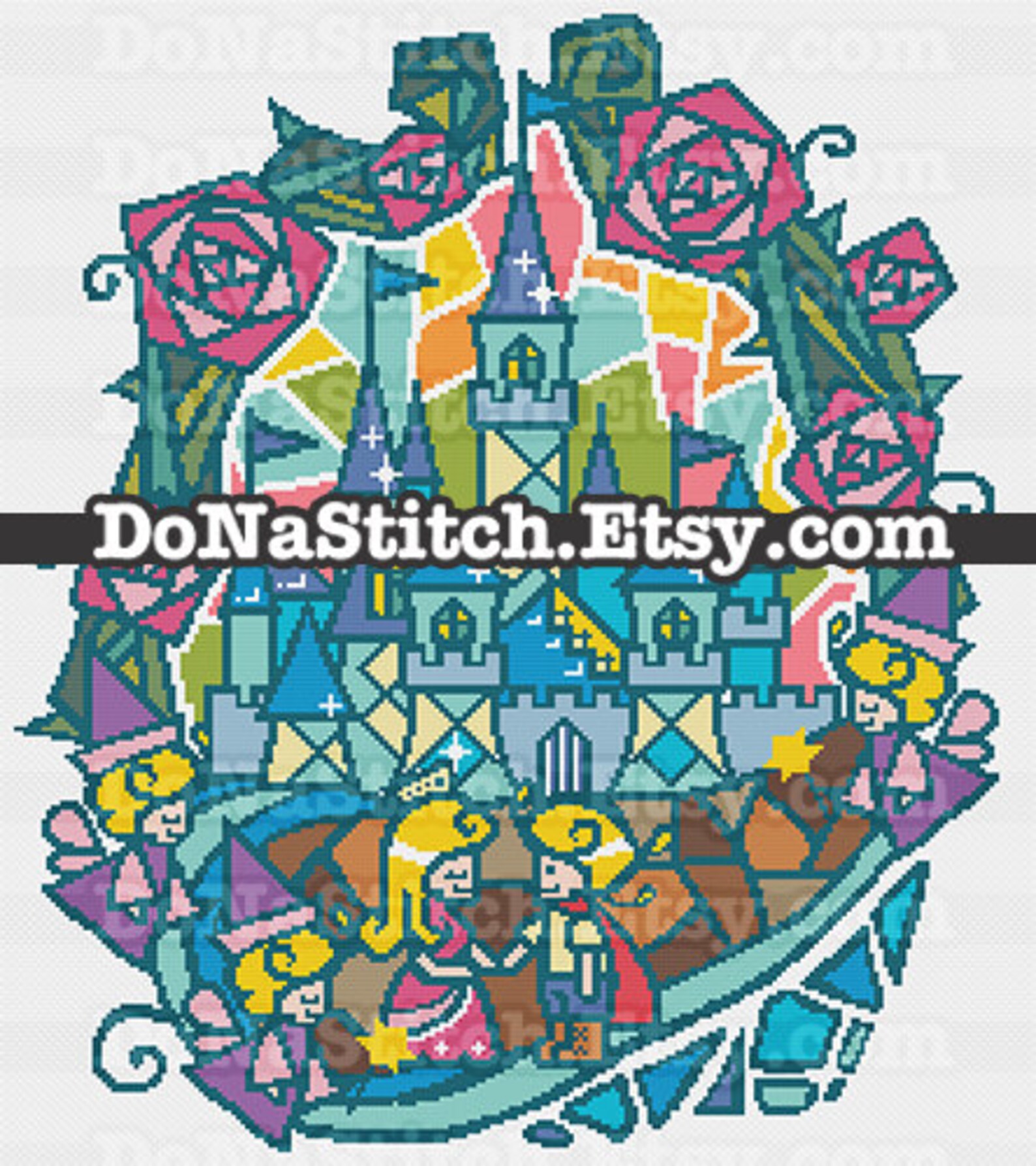 Aurora Cross Stitch Modern Cross Stitch Disney Princess Etsy