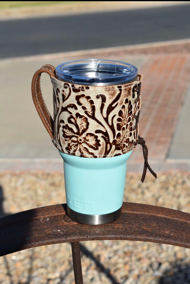 Leather Yeti Wrap with Handle Etsy