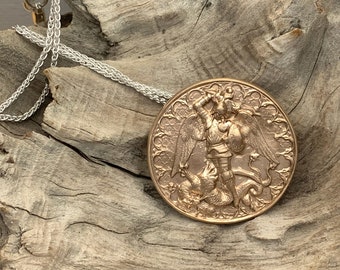 Bronze Archangel Michael Pendant