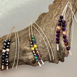 Sterling Silver Crystal Threader Earrings