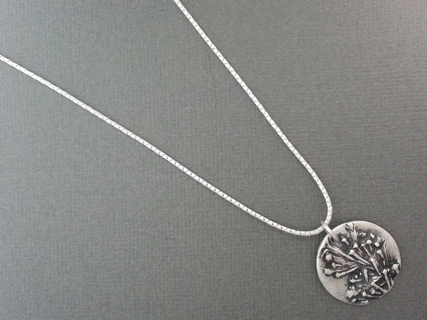 Round Buddleia Flower Fine/sterling Silver Pendant/necklace - Etsy UK