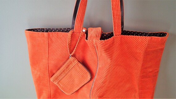 large corduroy tote bag
