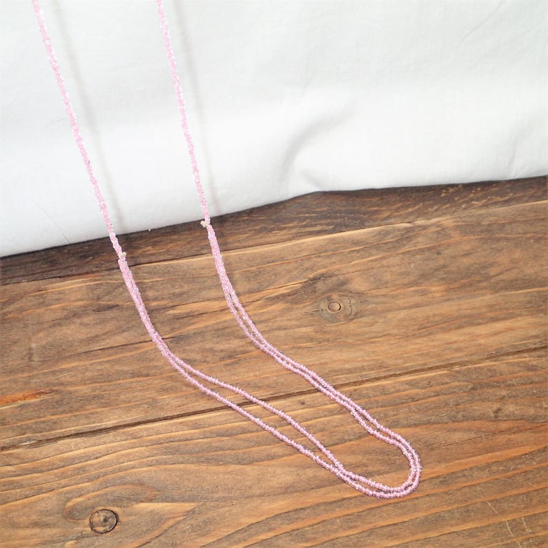 Vintage Layer Necklace Boho Necklace Purple Necklace Simple Necklace Seed Bead Necklace Hippy Jewelry Lady Necklaces Beaded Necklace