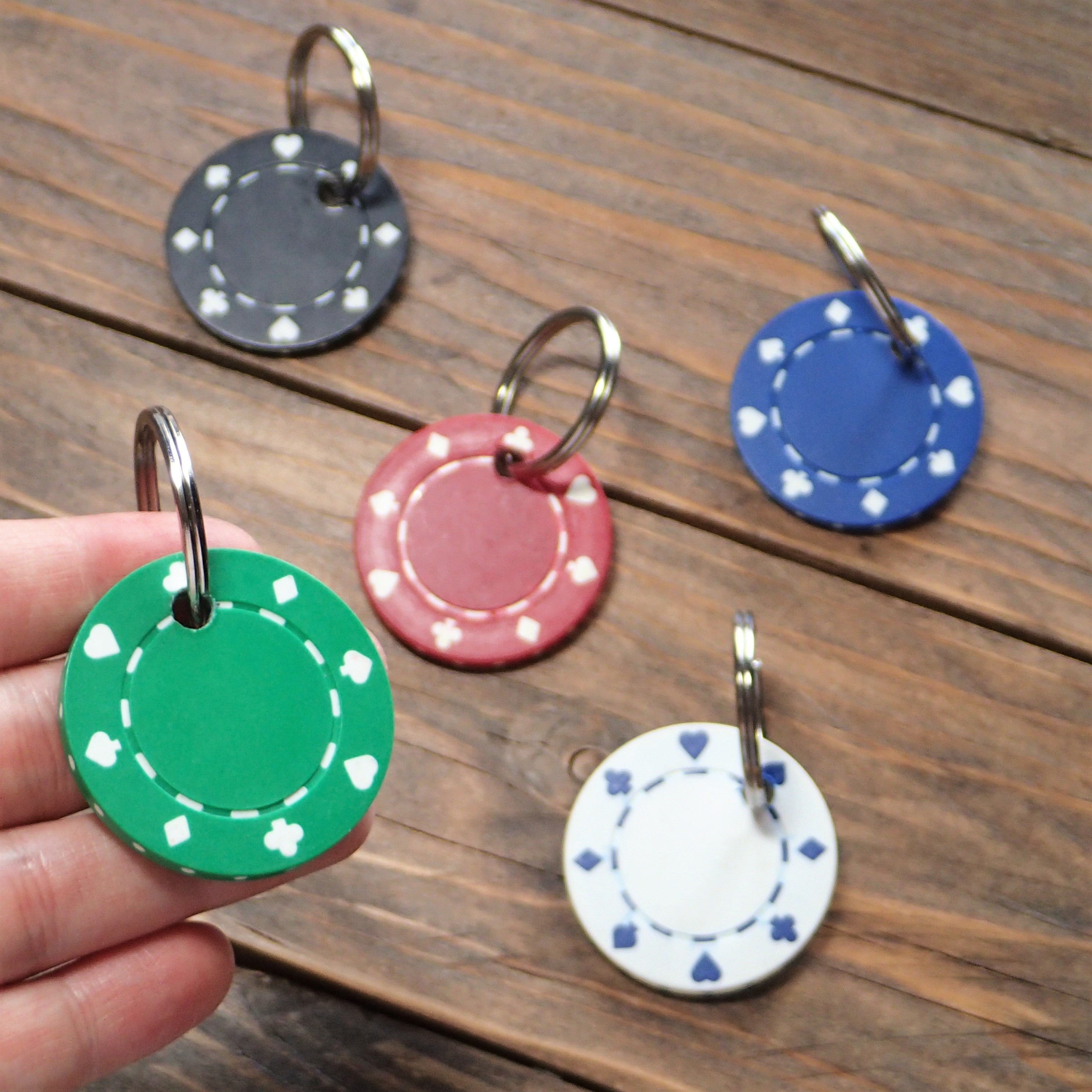 Poker Chip Key Rings Poker Chip Keychain Repurpose Game Chip Etsy