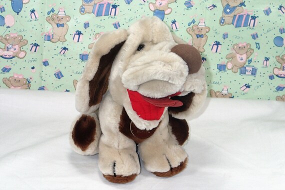 wrinkles plush dog