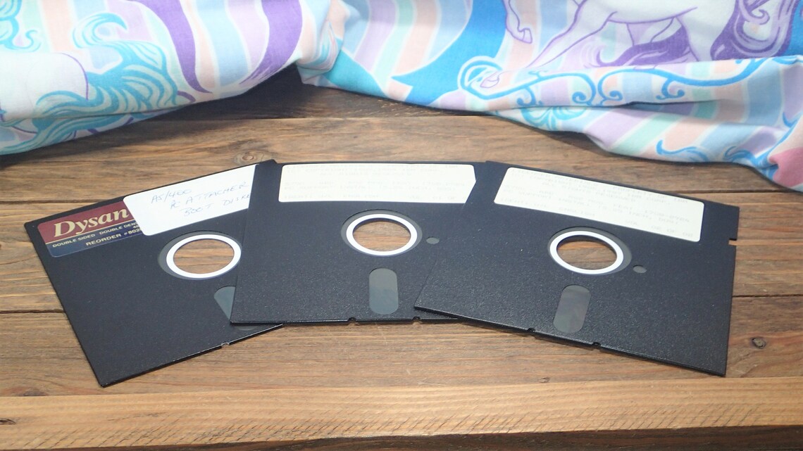 Vintage 5.25 Floppy Disks Used Old Computer Floppy Disks Etsy