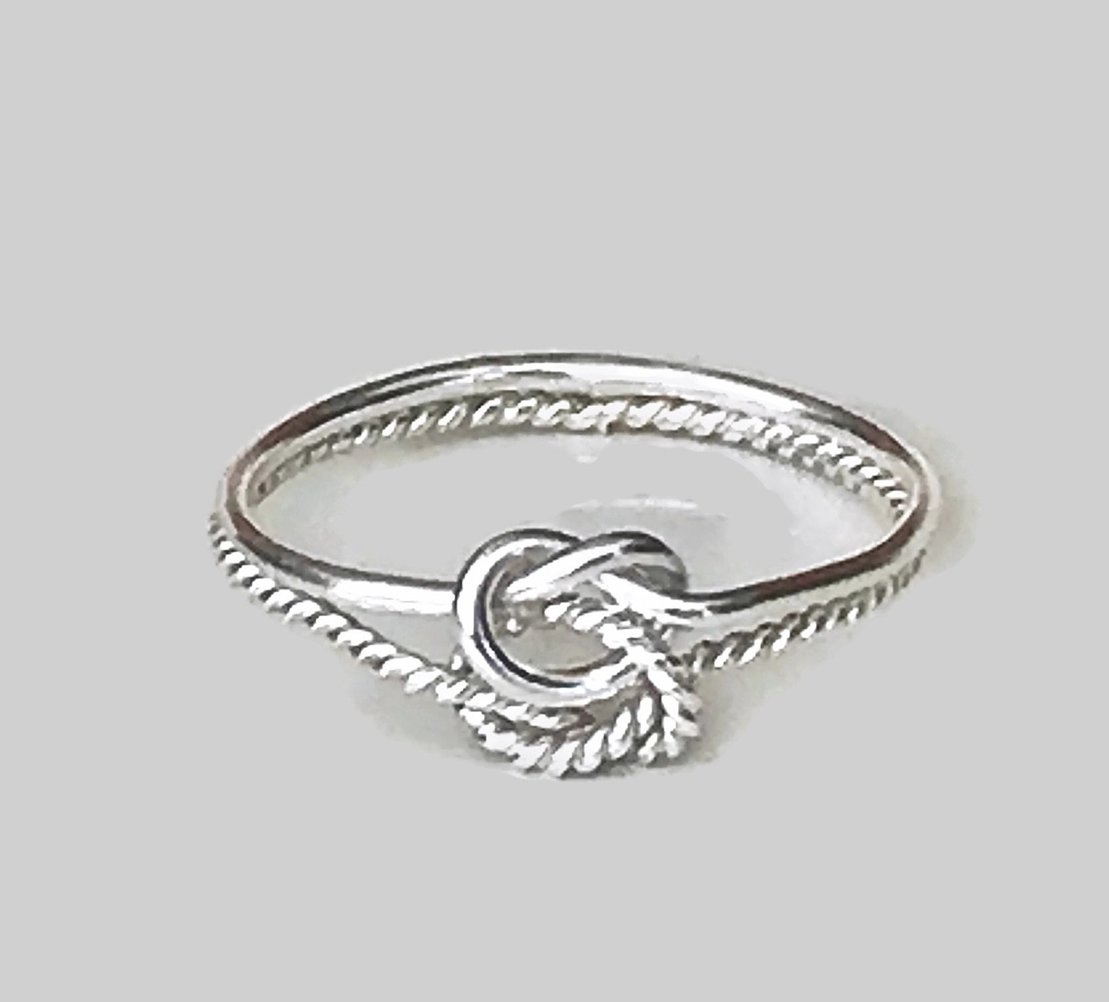 Double knot ring/ Sterling silver/ promise ring/ doulble knots Etsy