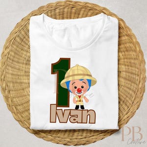 Plim Plim Safari shirt payaso/ clown birthday