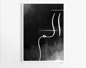 ALIF LAM MIM, Islamic Wall Art Print with Abstract Background | Black and White Printable Islamic Wall Art | Quran Verse Poster Printable
