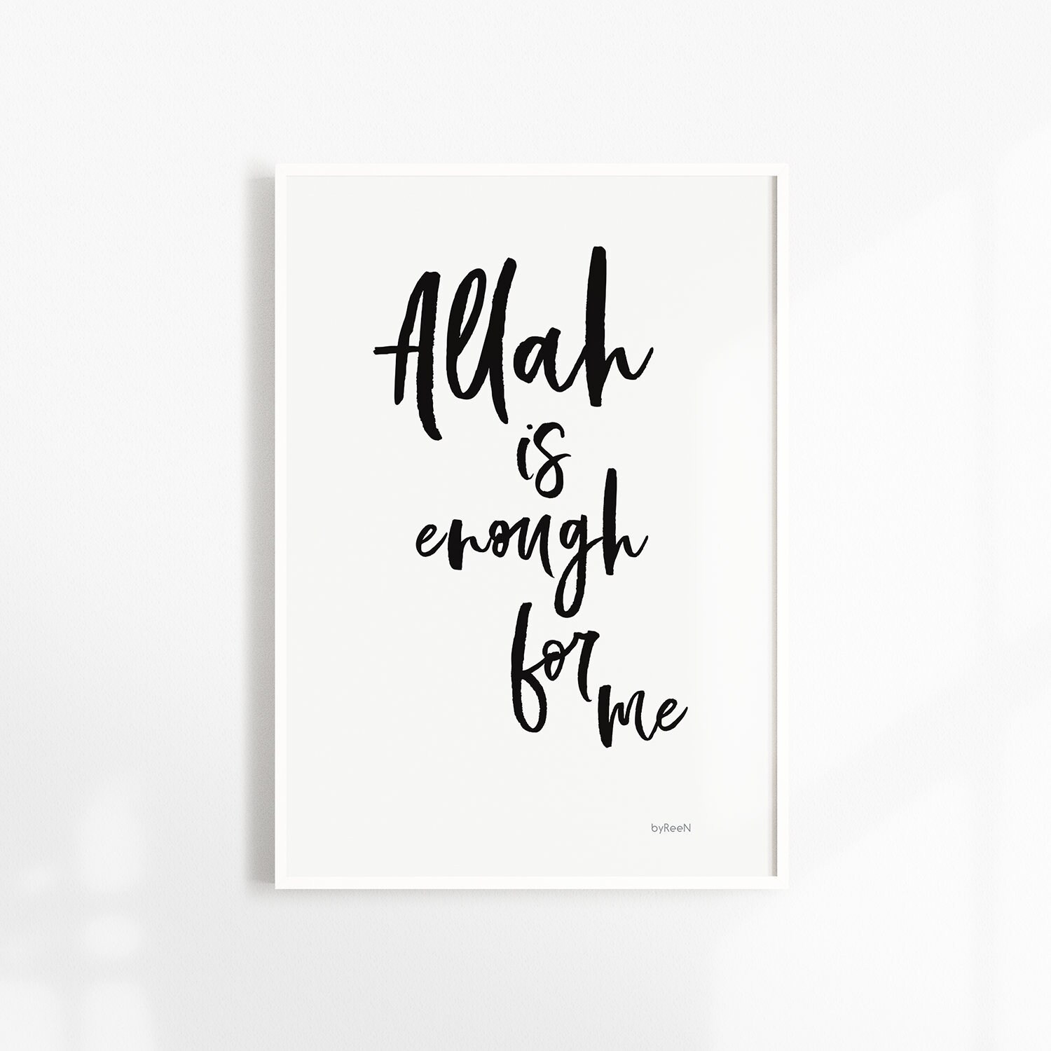 Allah Is Enough For Me Islamic Wall Art Islamic Prints Etsy