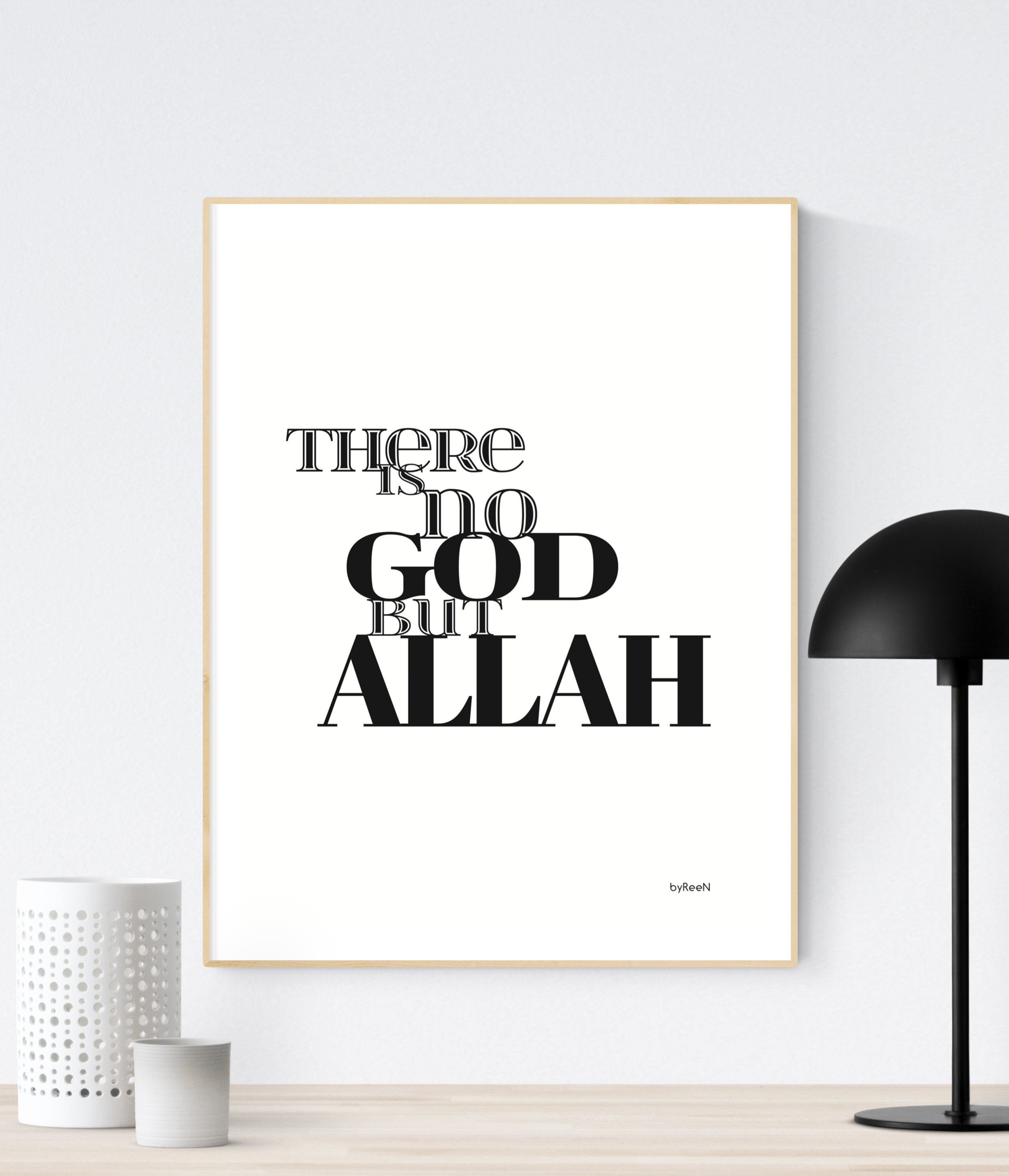 Islamic Wall Art Printable There is No God but Allah Etsy Singapore