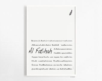 AL FATIHAH - Islamic Printable Art | Islamic Wall Art | Islamic Dua | Islamic Home Decor | Islamic Gifts | Qur'an Verses - Instant Download