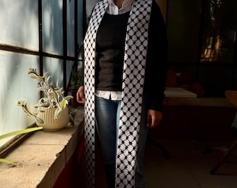 Handcrafted Palestinian Keffiyeh Priest Stole, Liturgical Vestment, Christian Clergy Gift