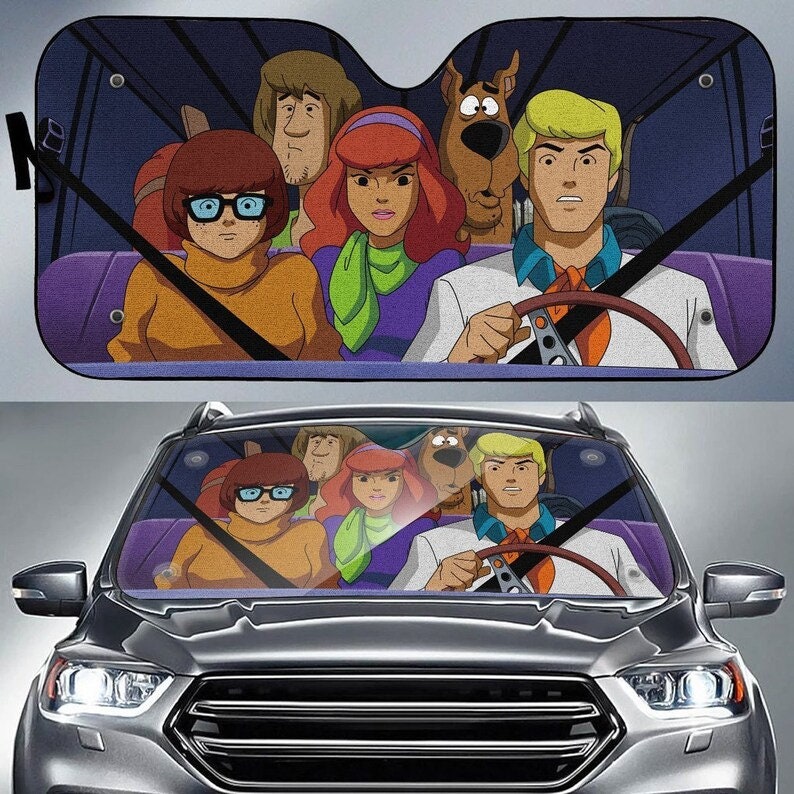 Discover Scooby Doo Car Auto Sun Shade,Scooby Doo and Friends Car Windshield Accessories,Auto Decoration,Car Sun Shades
