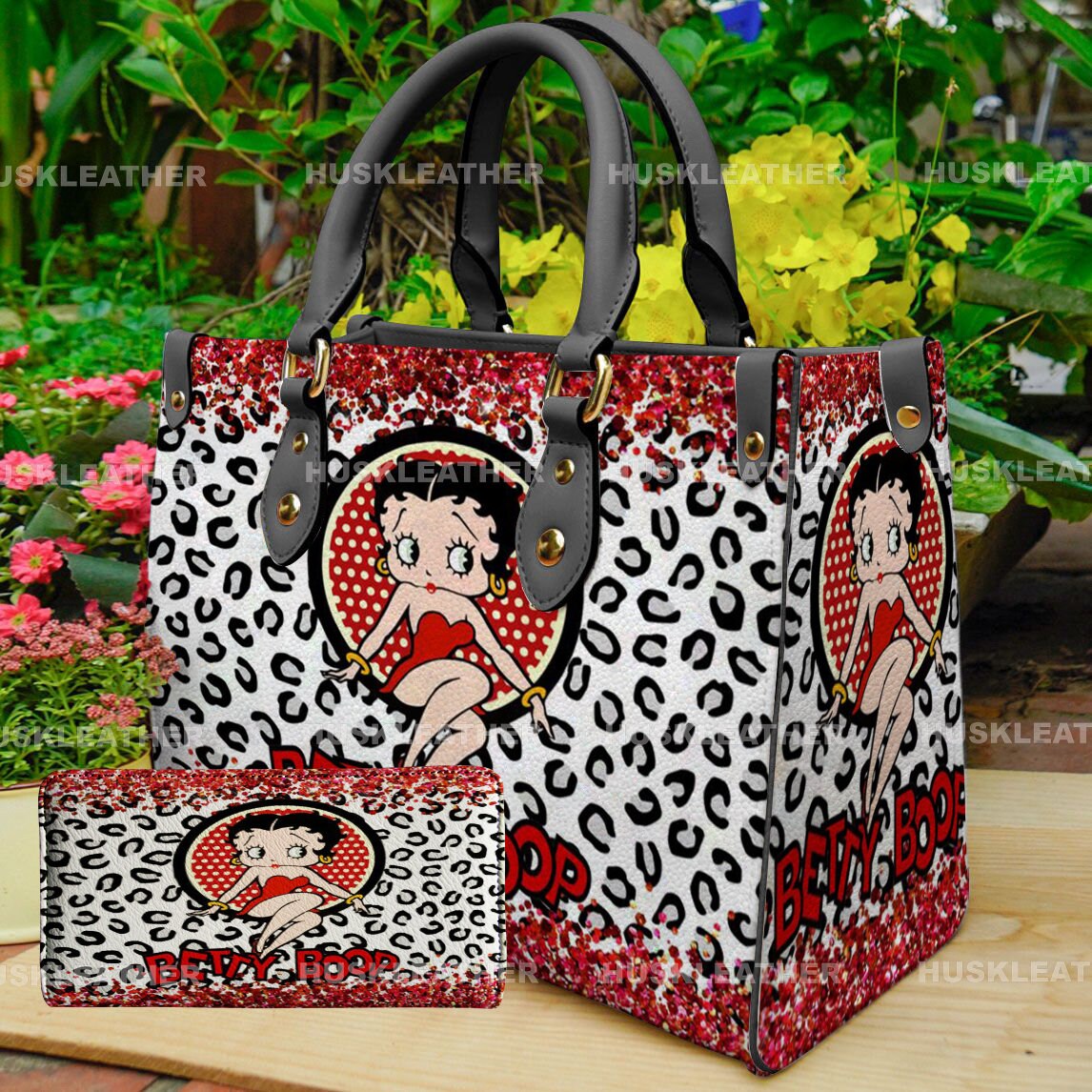 Betty Boop Embroidered Leather sling back Purse Betty Boop Leather Sling Back Pack ~ 9 main image 4