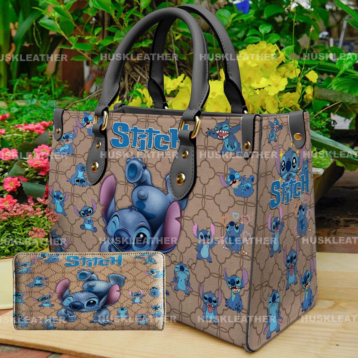 Personalized Stitch Leather Handbag, Stitch Handbag